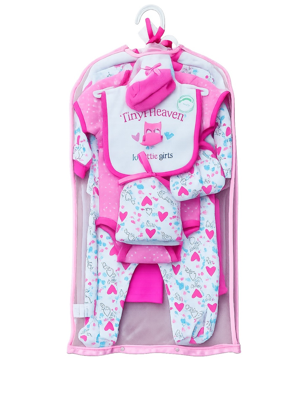 BG Baby Gear 3-6 Month Baby Girl 9 Piece Cotton Gift Set